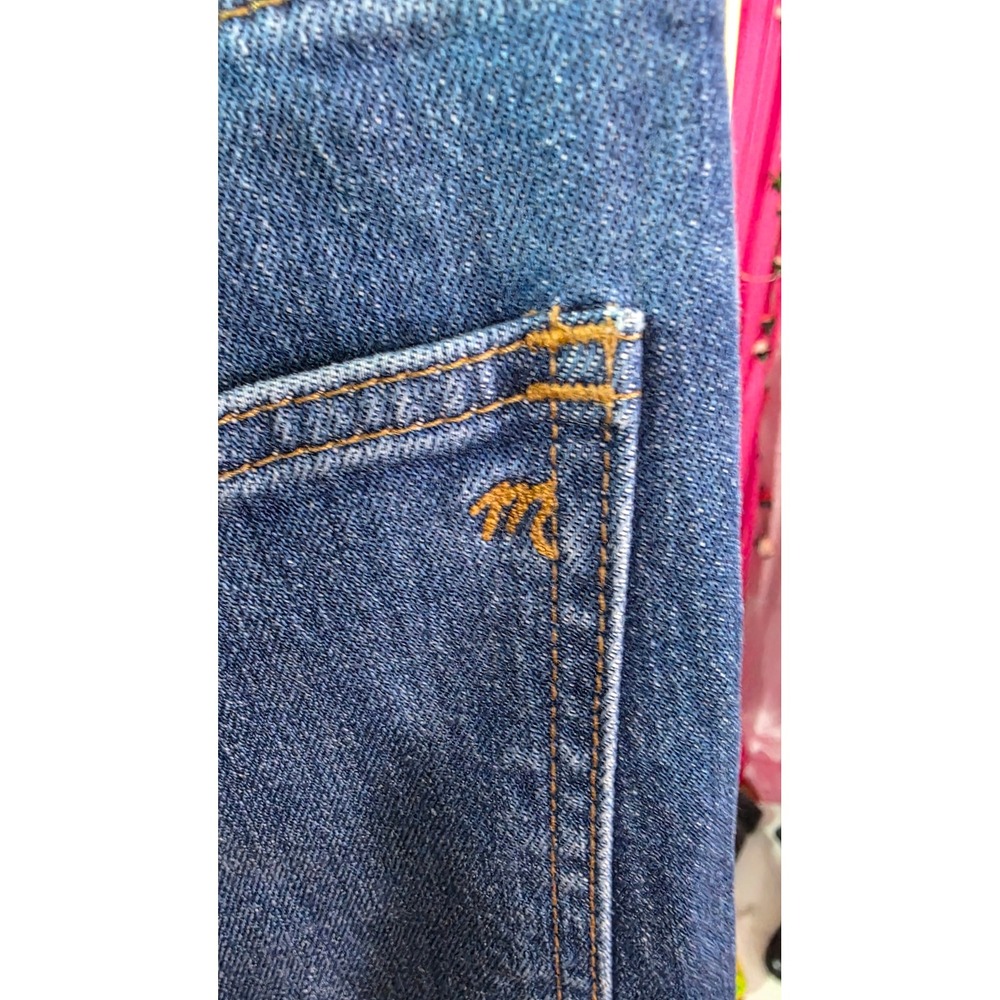Madewell The Perfect Vintage Jean Button Fly Distressed Blue Denim Size 28 - Picture 9 of 9
